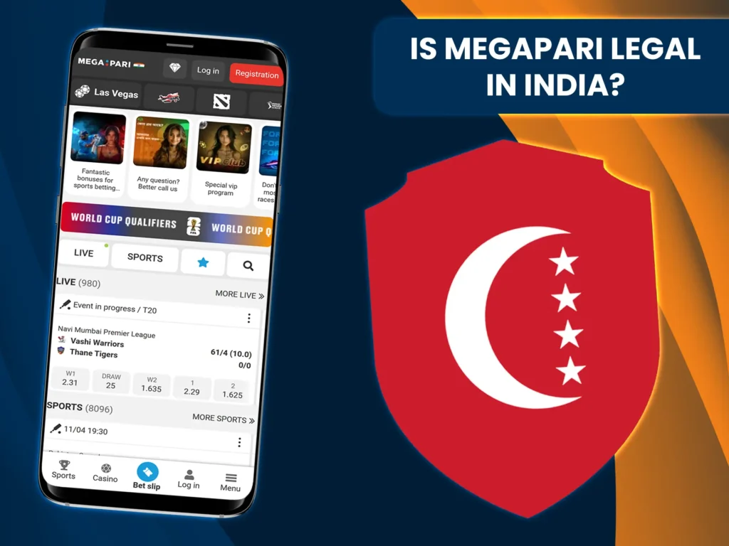 Indian players can access MegaPari as it operates under the Anjouan license.