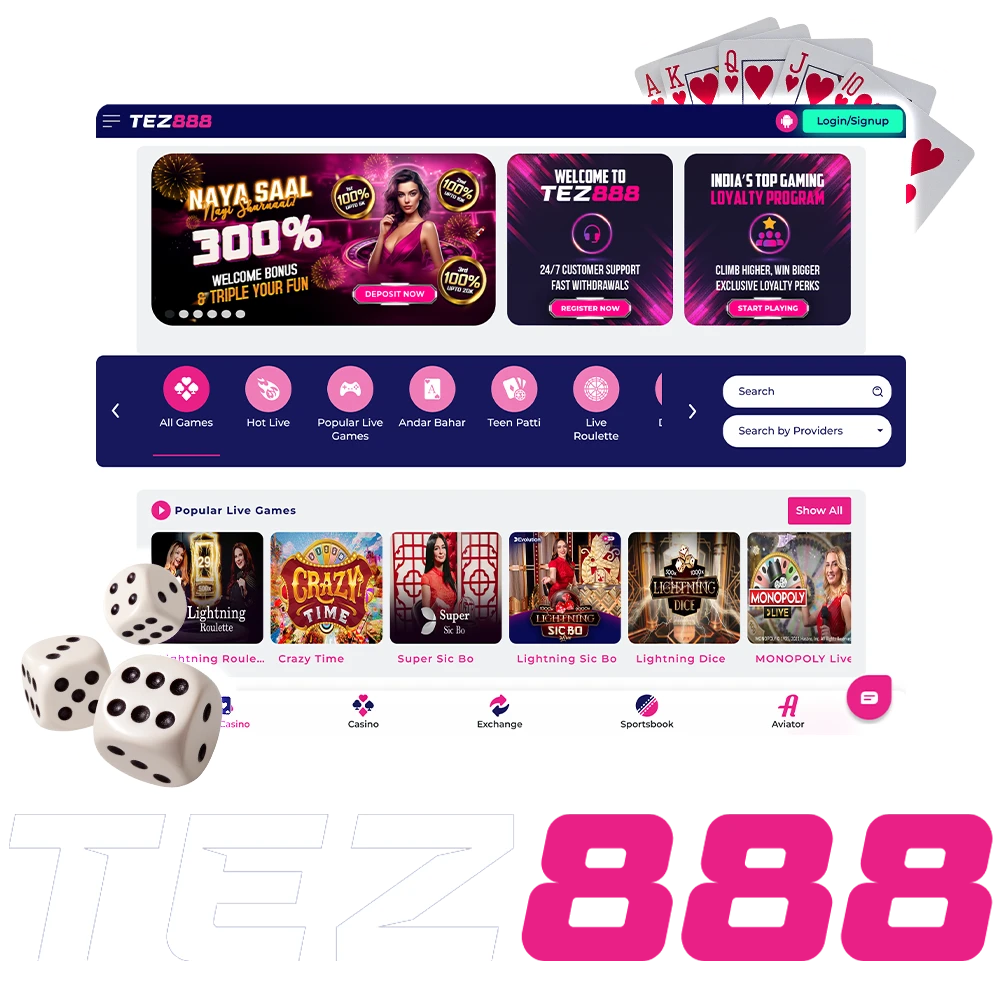 Tez888, a rising platform, offers diverse games with convenient crypto payments.