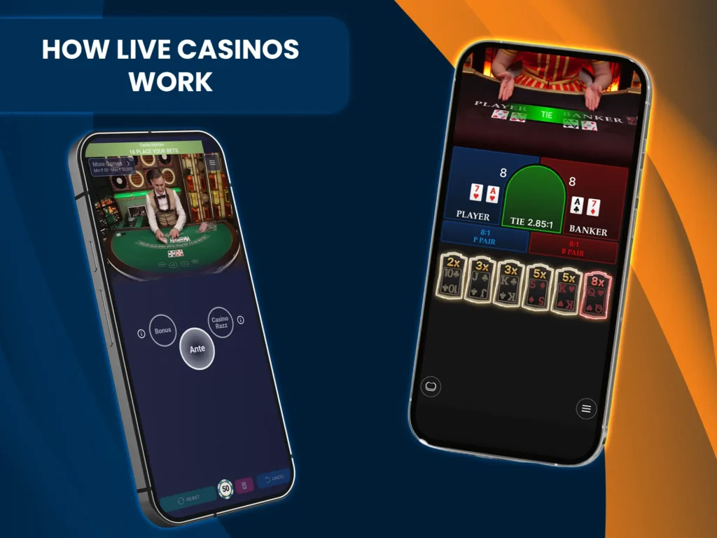 Live casinos stream real dealers, real equipment, and interactive software for an authentic experience.