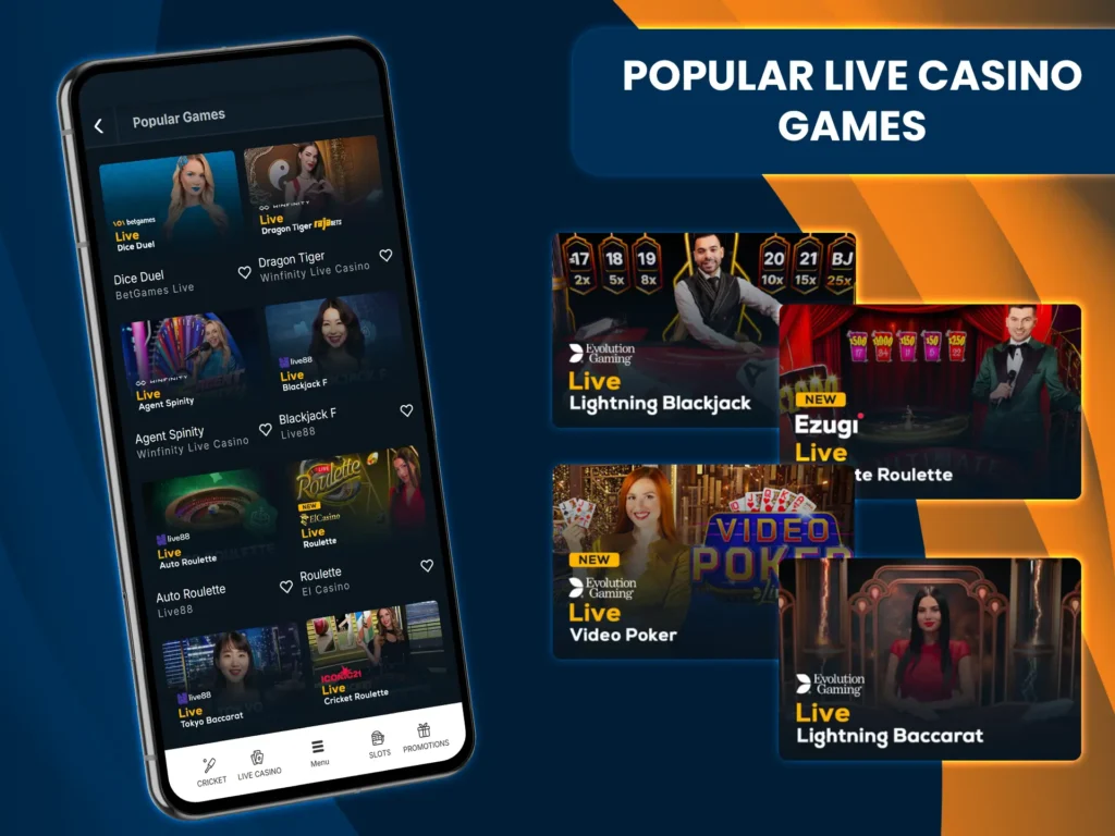 Learn about the most popular live casino games.