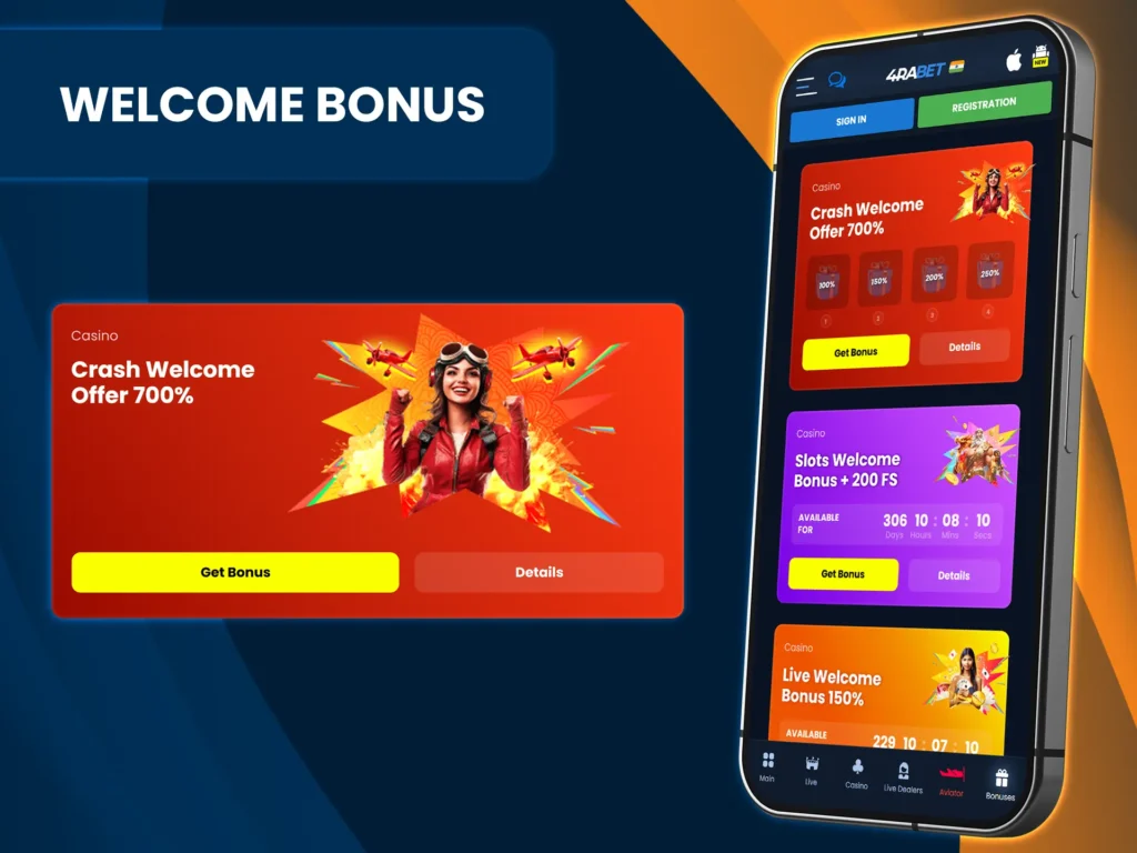 Get a 700% welcome bonus at 4rabet.