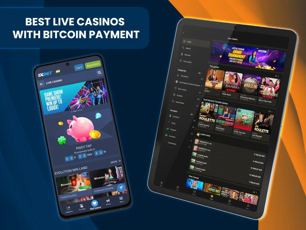 Discover top Live Casinos that accept Bitcoin payments.