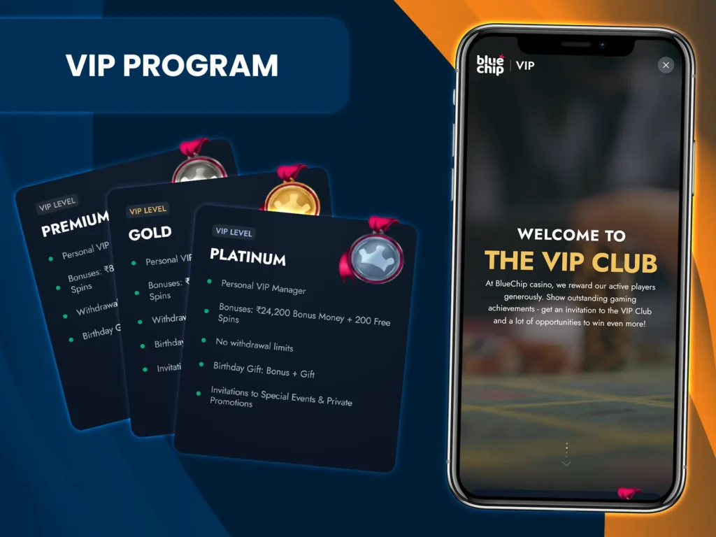 The Bluechip VIP Club offers users many rewards and features.