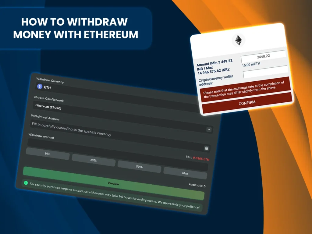 Learn how to withdraw your winnings from Live Casinos using Ethereum.