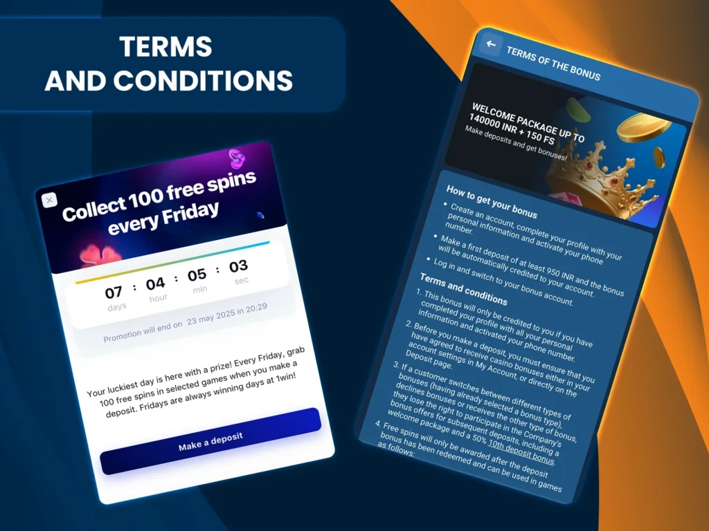 Read the terms and conditions before using free spins at Live Casino.