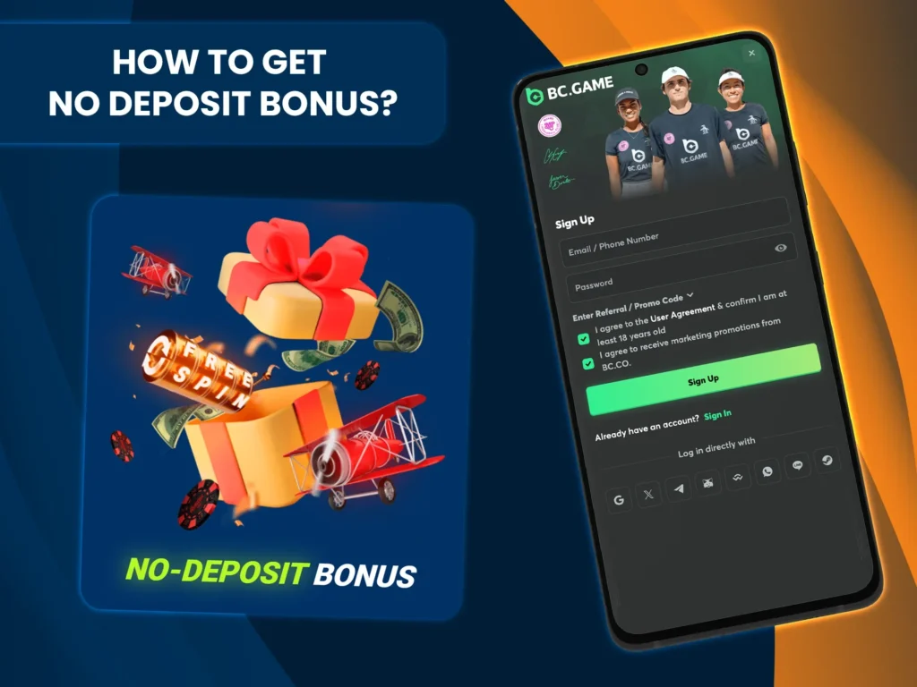 Find out how to get a no deposit bonus and enjoy Live Casino instantly.