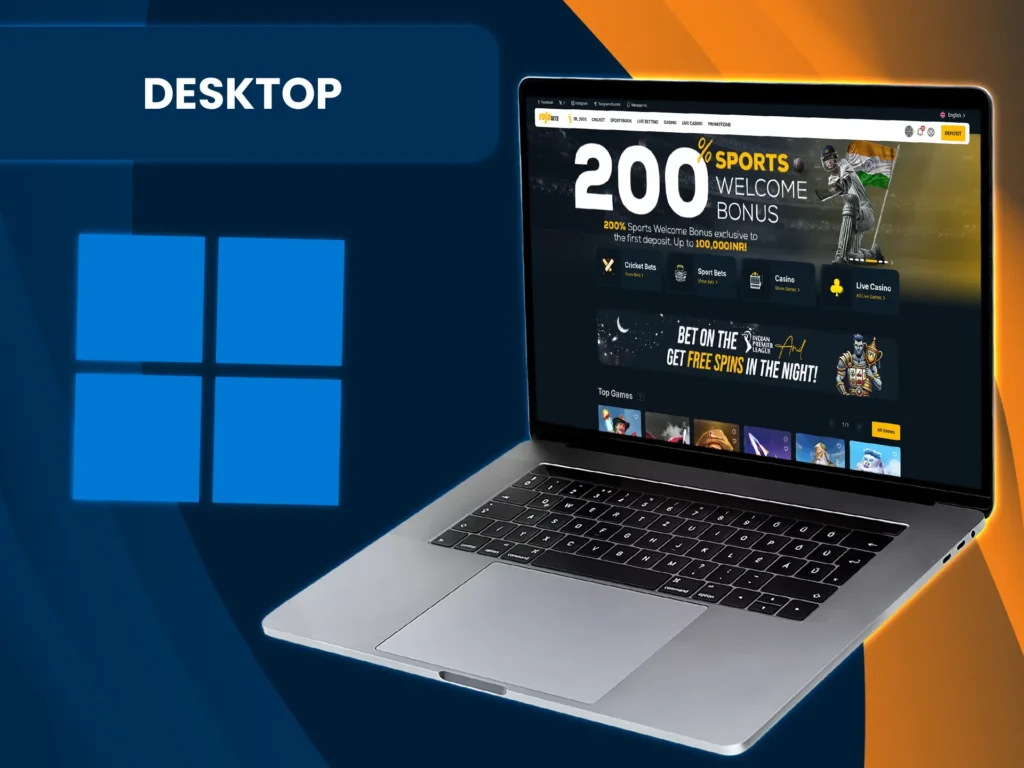 Enjoy Rajabets on desktop via any web browser.