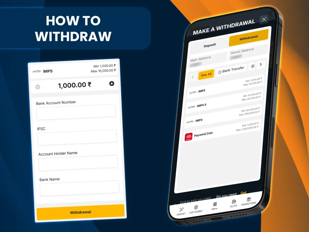 Quickly withdraw your Rajabets winnings after account verification.