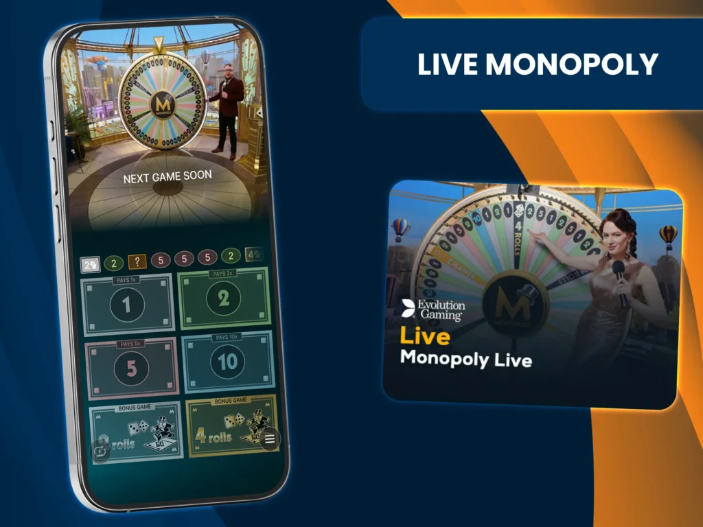 Try Live Monopoly at Rajabets live casino.