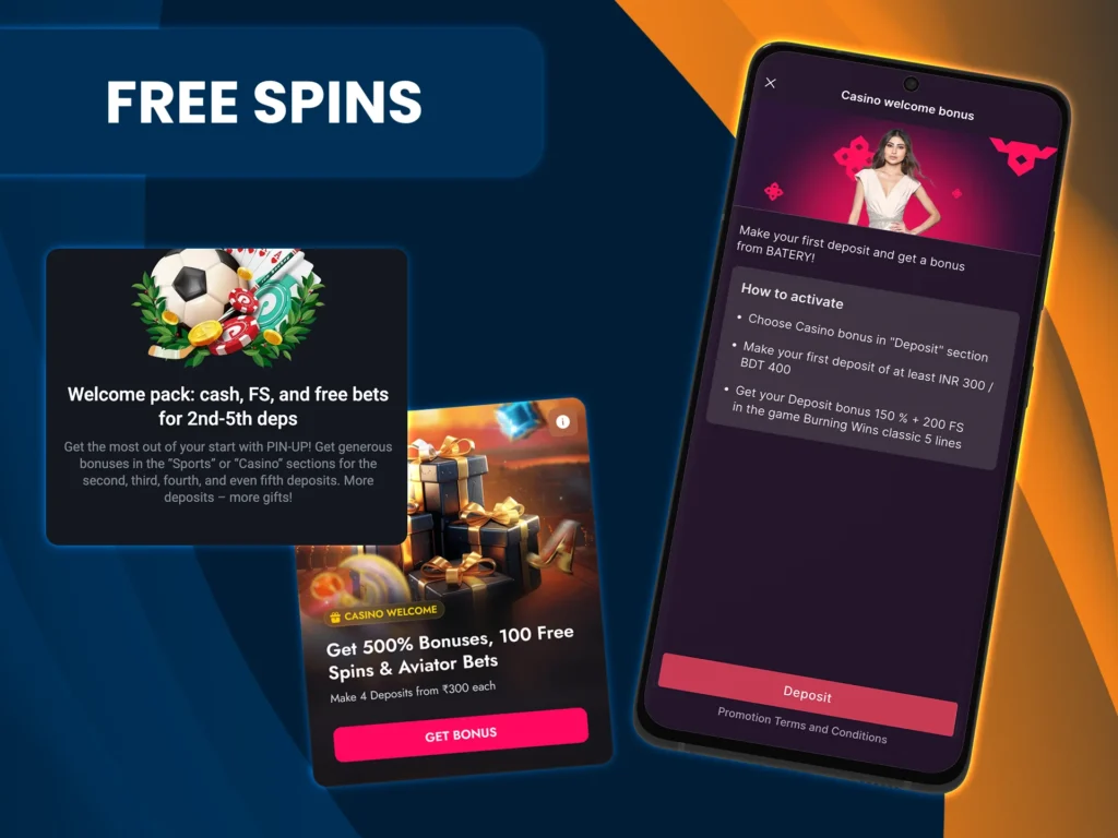 Enjoy free spins and increase your winning chances at Live Casino.
