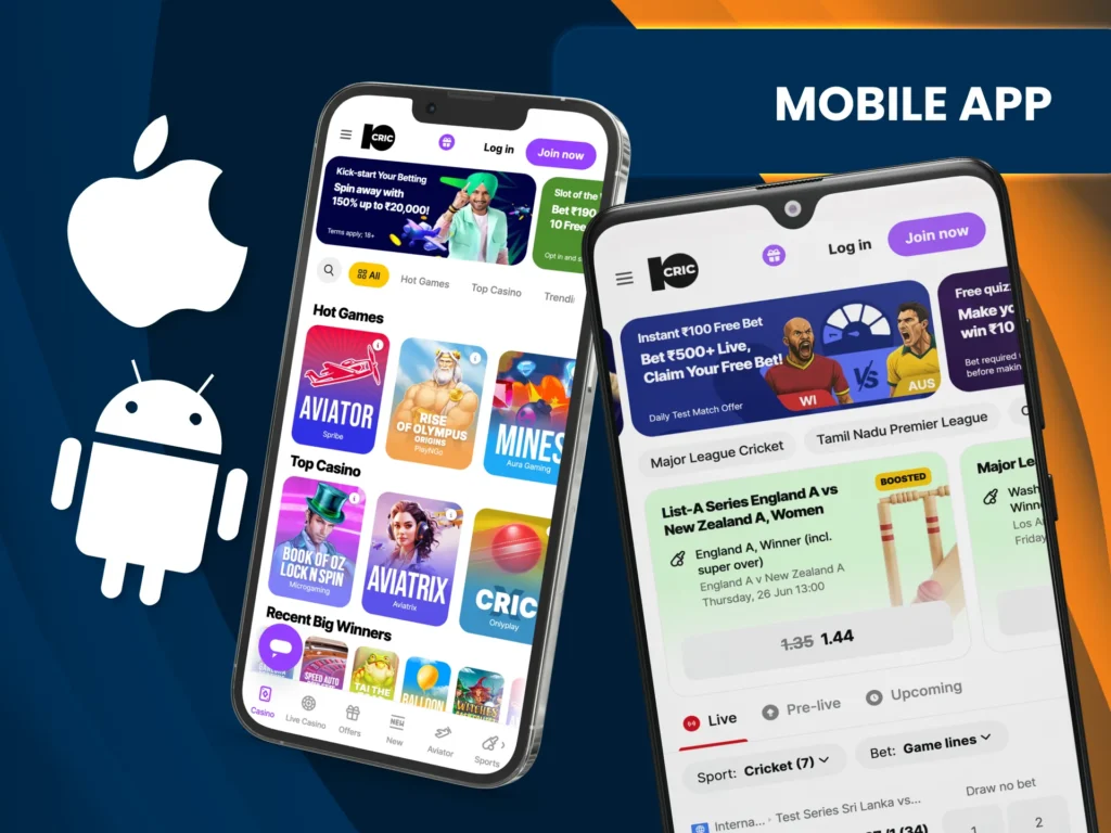 Download the 10Cric Android and iOS app for fast betting and gaming.