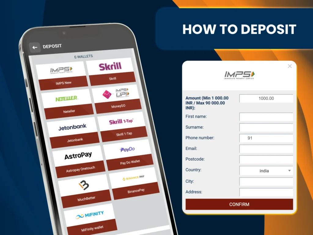Choose a payment method and fund your 888Starz account.