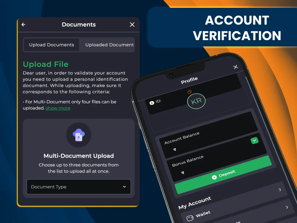 9Winz requires photo ID and address proof for secure account access.