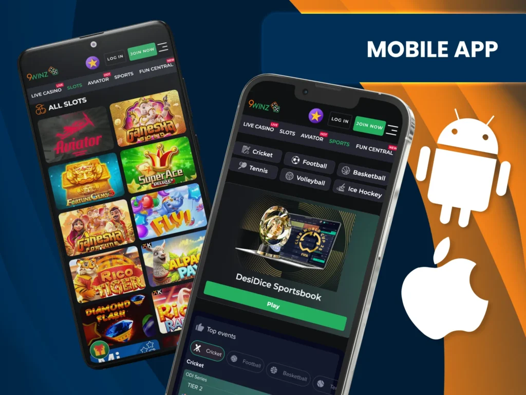 The 9Winz app is available for iOS and Android.