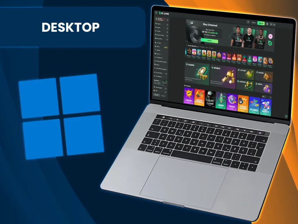 Desktop version of BC Game offers smooth performance and full access to all features.