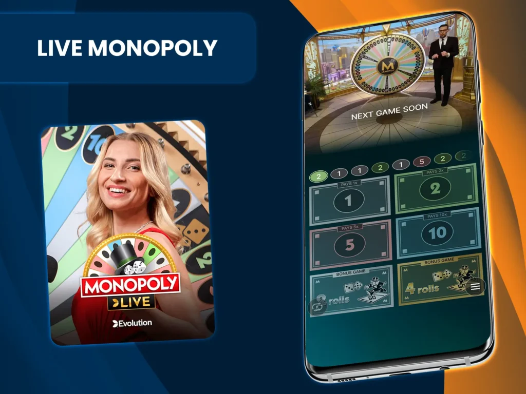 Spin the wheel and get board bonuses in Live Monopoly at BC Game.