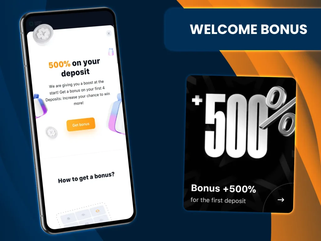 Receive a 500% bonus on your first deposit from LuckyStar.