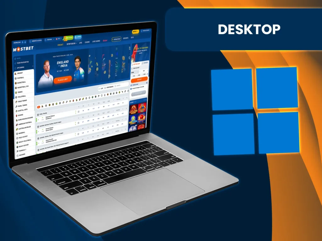 The desktop version of Mostbet is ideal for PC users who prefer playing on a large screen.
