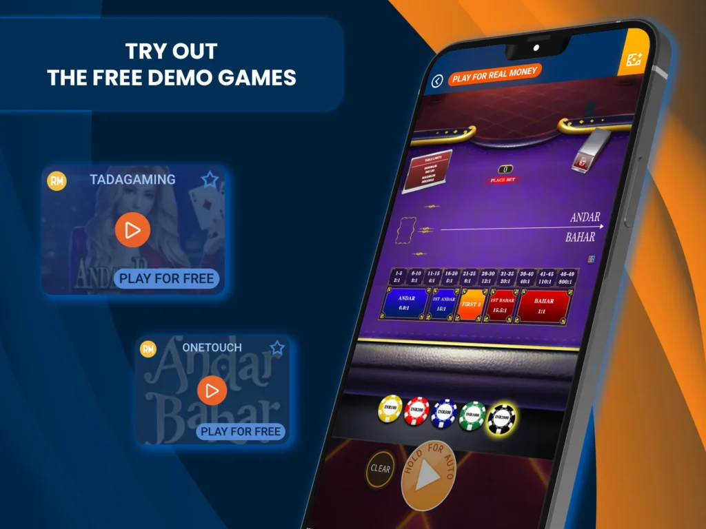 To improve your Andar Bahar playing skills, you can always use the demo mode.
