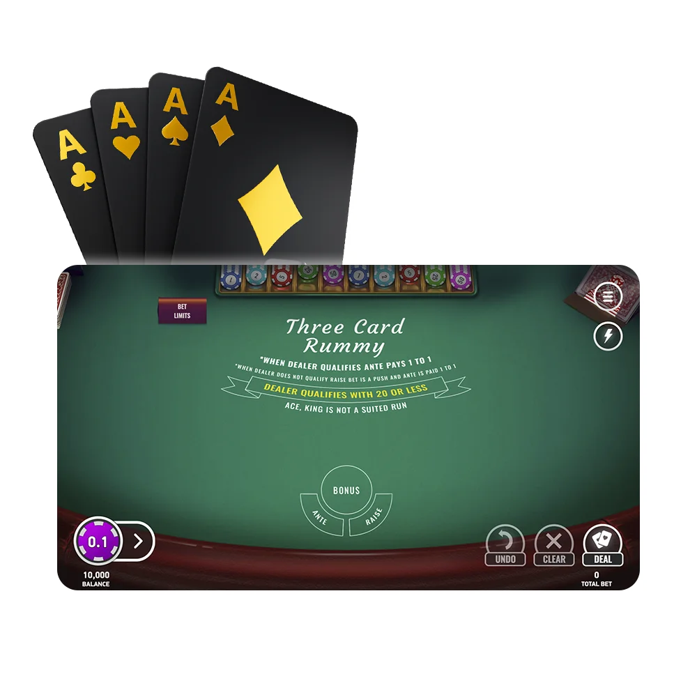 Play for fun and gain experience in Rummy.