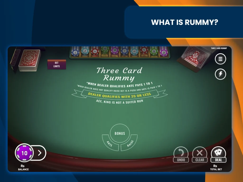 Find out what Rummy is and what types of Rummy are available on the casino website.