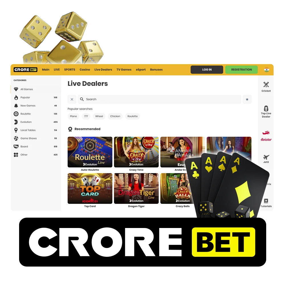 Experience unforgettable emotions playing at CroreBet Casino.