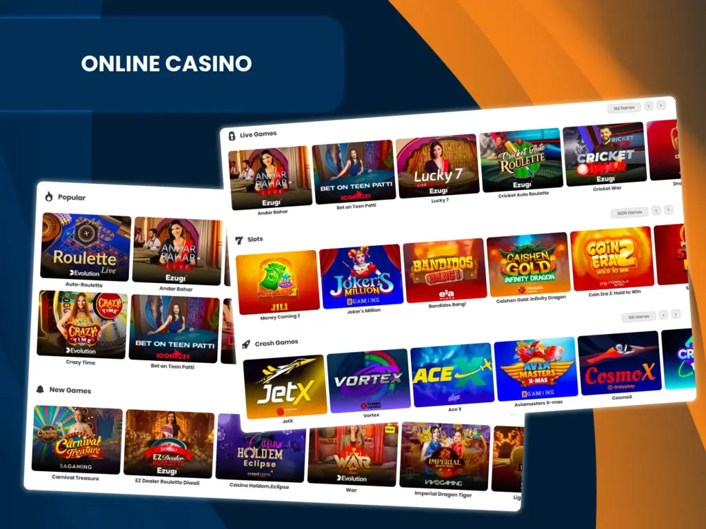 Crorebet provides a wide variety of online casino games.
