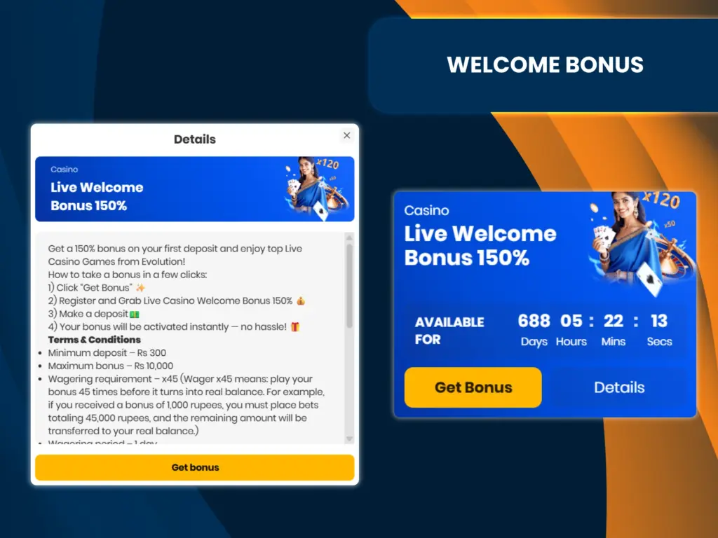 Join the Crorebet platform in India and receive a welcome bonus.