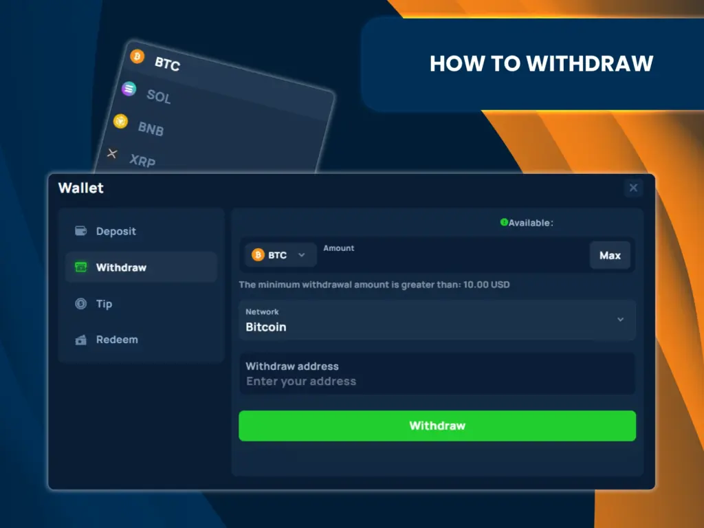 Win money and withdraw it from Cybet.