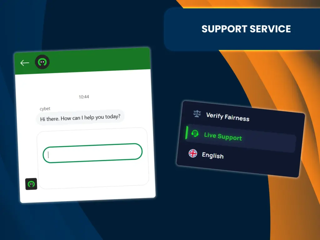 Contact Cybet customer support via live chat.