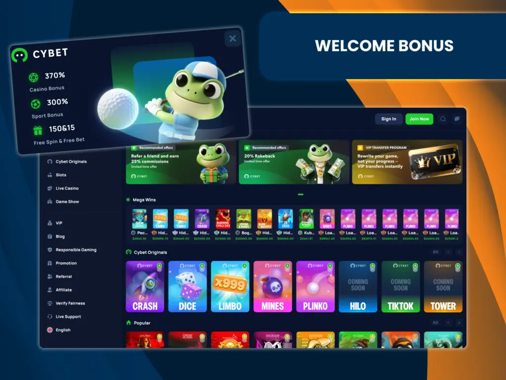 Cybet offers a welcome bonus for new users.