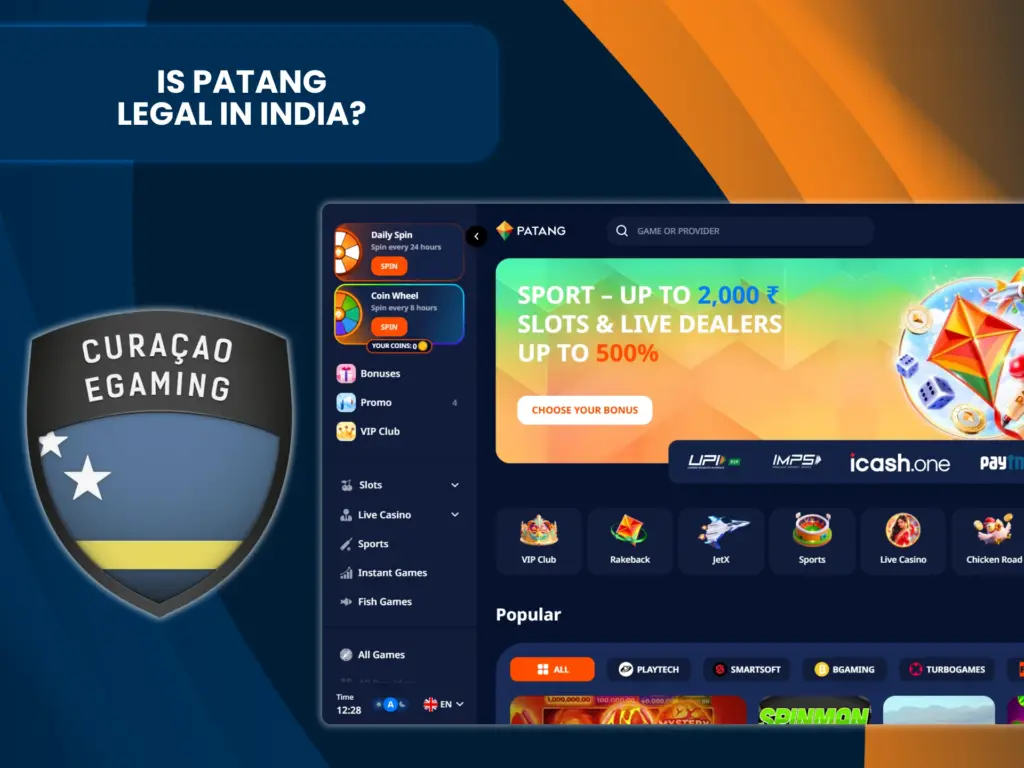 Patang casino is a legal platform for players in India and guarantees security.